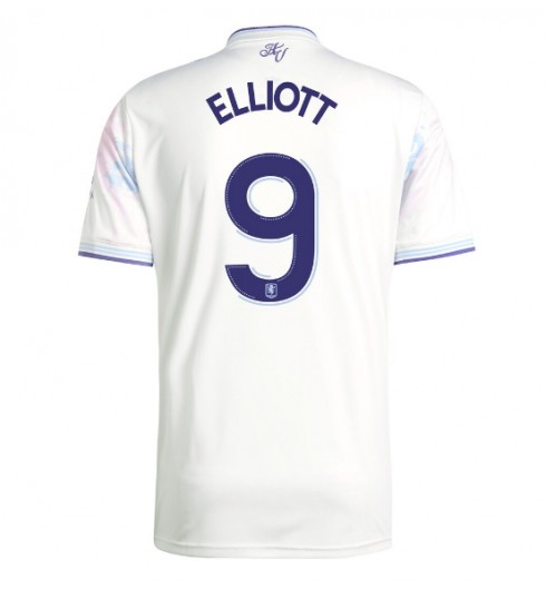 Moške Nogometnih dresov Aston Villa Harvey Elliott #9 Tretji 2025-26 Kratki rokavi Moške Nogometnih dresov Aston Villa Harvey Elliott #9 Tretji 2025-26 Kratki rokavi